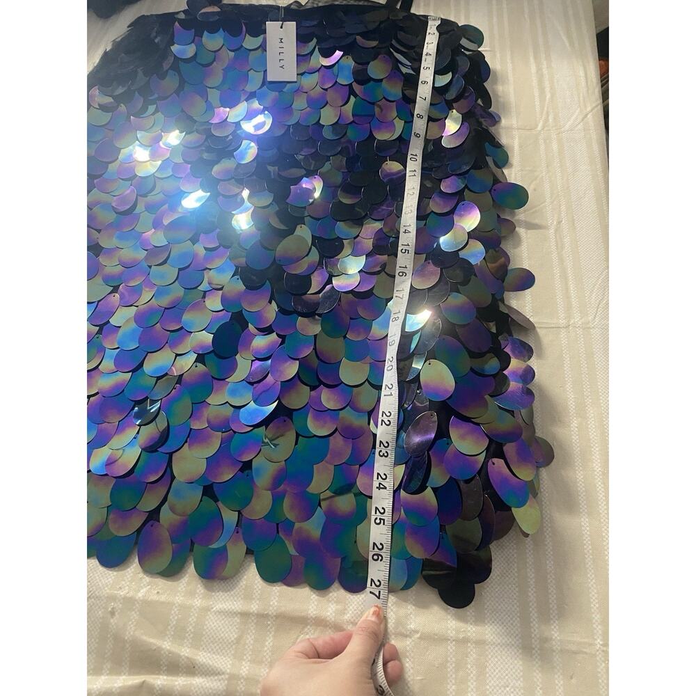 Milly Black Iridescent Sequin Mini Dress - Picture 10 of 11